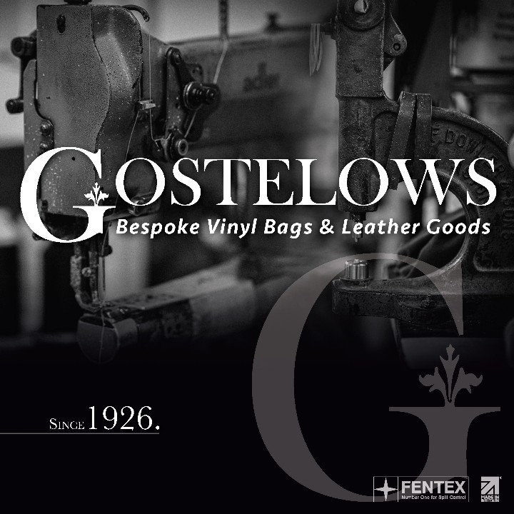 Gostelows Brochure Cover Image Gostelows Bespoke vinyl bags and leather goods brochure